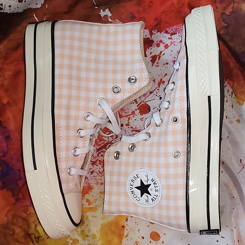 Converse High Top Chuck 70 Gingham print Women's size 7 New in Box
